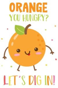 Tutti Frutti Party Sign_Orange: Tutti Frutti Party Signs