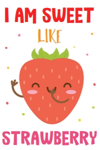 Tutti Frutti Party Sign_Strawberry: Tutti Frutti Party Signs