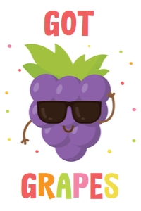 Tutti Frutti Party SIgn_Grapes: Tutti Frutti Party Signs