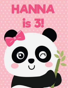 Panda Girl Birthday Sign: Panda Girl Party Kit