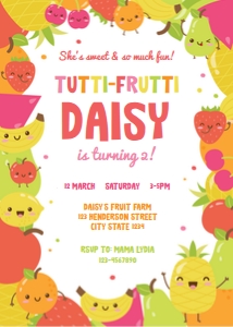 Tutti Frutti Invitation: Tutti Frutti Party Decorations Kit