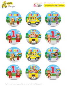 Cocomelon Cupcake Toppers design preview
