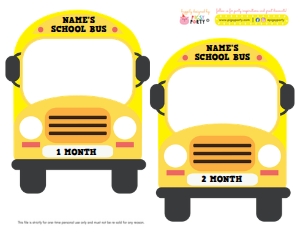 Wheels on the Bus Photo Banner design preview