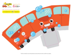 Car Wash Snack Box: Car Wash Party Decorations Kit