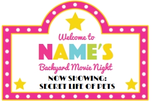 Backyard Movie Night Party Kit design preview