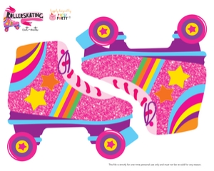 Rollerskating Cut-Outs: Rollerskating Party Decorations Kit