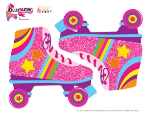 Rollerskating Banner Deco: Rollerskating Party Decorations Kit