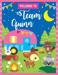 Glamping Party Welcome Sign: Glamping Party Decoration Signs Bundle