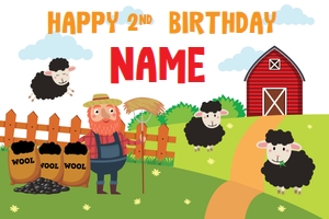 Baa Baa Black Sheep Backdrop design preview