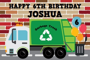 Garbage Truck Backdrop: Garbage Truck Backdrop