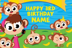 Little Monkeys Backdrop design preview