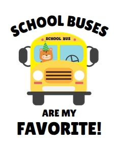 Yellow School Bus Shirt Design design preview