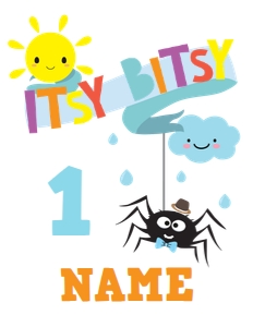 Itsy Bitsy Spider Birthday Shirt design preview