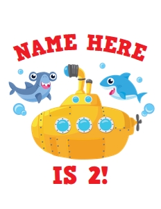 Yellow Submarine Birthday Shirt Design design preview