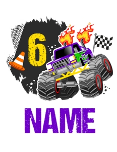 Monster Truck Purple Birthday Shirt: Monster Truck Purple Birthday Shirt