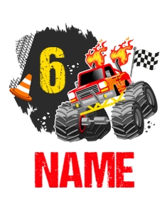 Monster Truck Family Birthday Shirt design preview