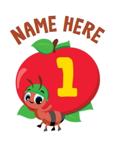 Ants go Marching Apple Birthday Shirt design preview