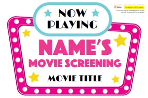 Backyard Movie Night Yard Sign design preview