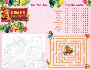 Luau Coloring Placemat design preview