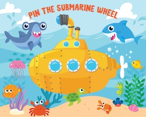 Submarine Pin the Wheel Game: Submarine Ultimate Bundle Kit