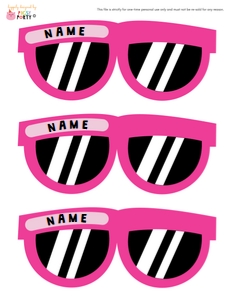 Luau Sunglasses Game Pieces: Luau Games Kit