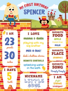 Humpty Dumpty Milestone Board: Humpty Dumpty Memories Kit