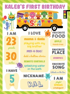 Super Simple Songs Milestone Board design preview