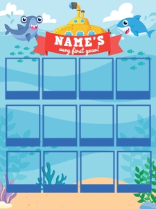 Submarine Milestone Photo Board: Submarine Ultimate Bundle Kit