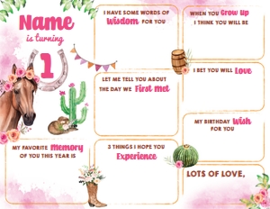 Cowgirl Horse Time Capsule Sheet: Cowgirl Horse Time Capsule