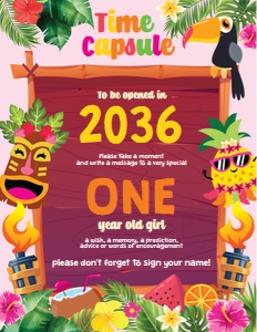 Luau Time Capsule Sign: Luau Ultimate Bundle Kit