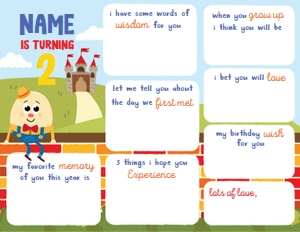 Humpty Dumpty Time Capsule Sheet: Humpty Dumpty Memories Kit