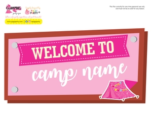 Glamping Party Signs Pack design preview