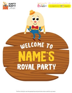 Humpty Dumpty Party Signs Pack: Humpty Dumpty Party Signs Pack