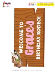 Cowgirl Horse Party Signs Pack: Cowgirl Horse Party Signs Pack