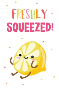 Tutti Frutti Party Sign_Lemon: Tutti Frutti Party Signs