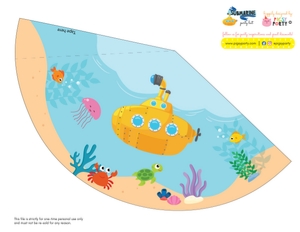 Submarine Party Hats design preview