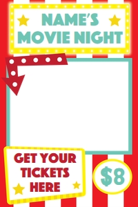Movie Night Ticket Booth Photo Booth: Movie Night Ticket Booth Photo Booth