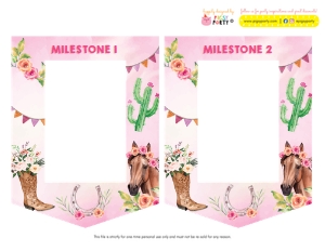 Cowgirl Horse Photo Banner: Cowgirl Horse Birthday Memories Bundle Kit