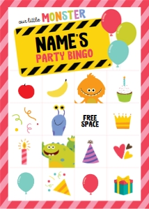 Super Simple Monsters Bingo design preview