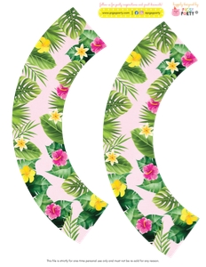 Luau Cupcakes Wrappers: Luau Ultimate Bundle Kit