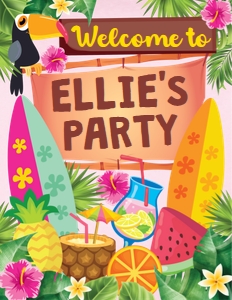 Luau Welcome Sign: Luau Ultimate Bundle Kit