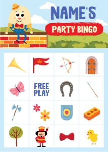 Humpty Dumpty Bingo design preview