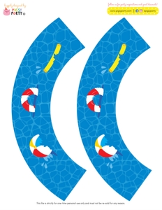 Pool Cupcake Wrappers: Pool Ultimate Bundle Kit