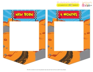 Dirtbike Milestone Photo Banner: Dirtbike Birthday Memories Kit