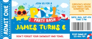Pool Ticket Invitation: Pool Ultimate Bundle Kit