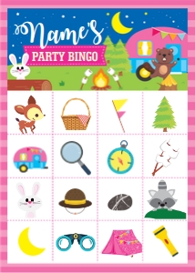 Glamping Bingo: Glamping Games Kit