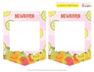 Tutti Frutti Milestone Photo Banner: Tutti Frutti Birthday Memories Kit