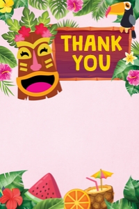 Luau Thank You Card: Luau Ultimate Bundle Kit