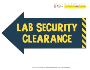 Mad Science Party Signs Pack design preview