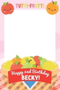 Tutti Frutti Photo Booth Frame: Tutti Frutti Photo Booth Kit